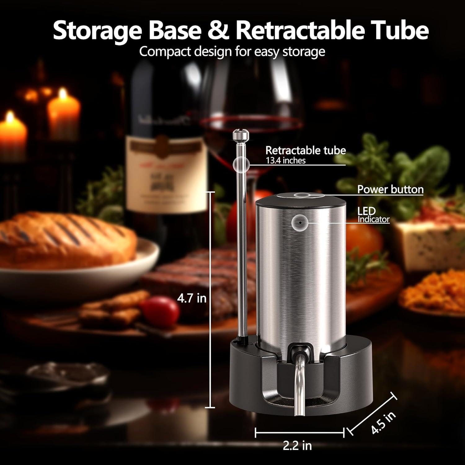 Decantador de Vino Eléctrico BGFOX con Dispensador Automático