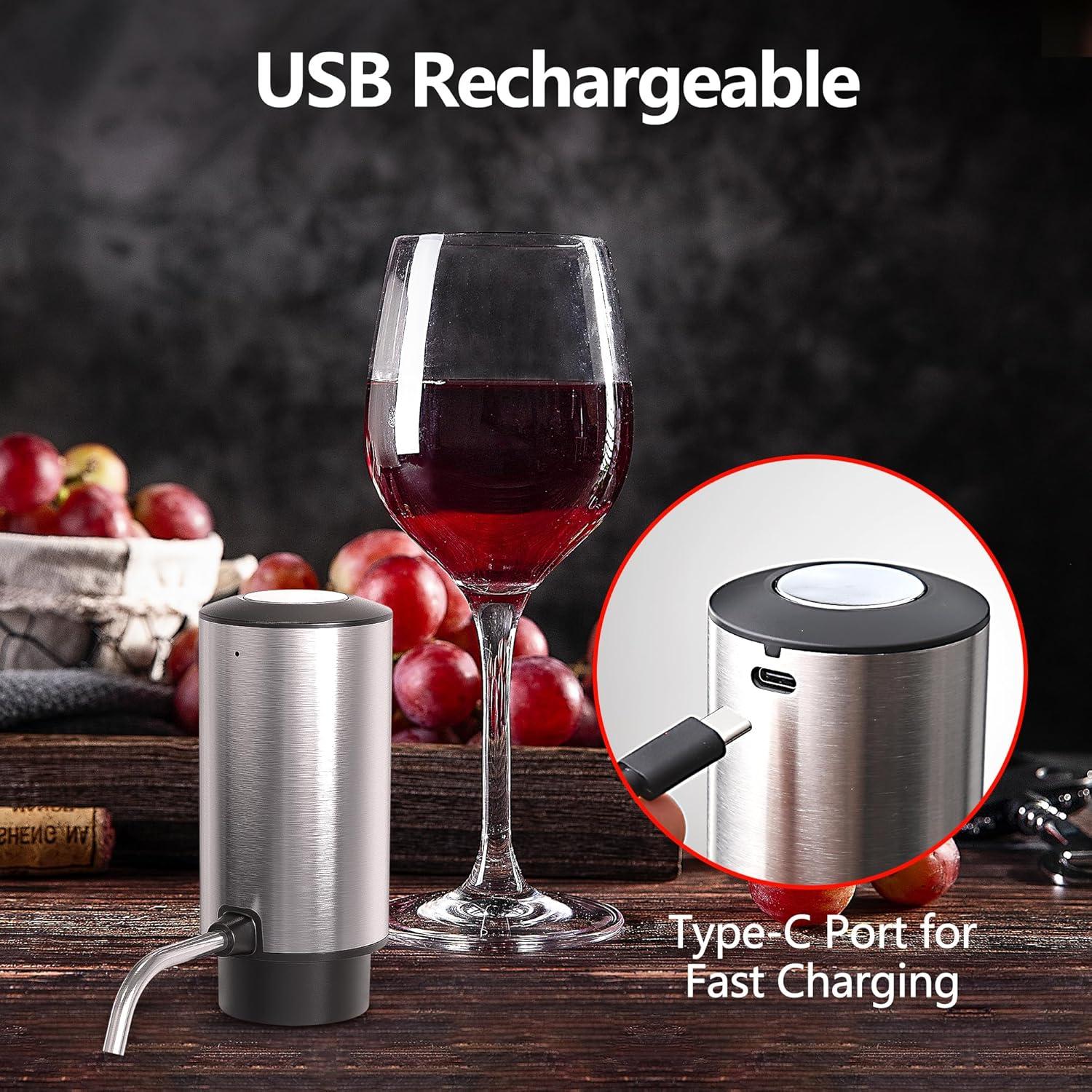 Decantador de Vino Eléctrico BGFOX con Dispensador Automático
