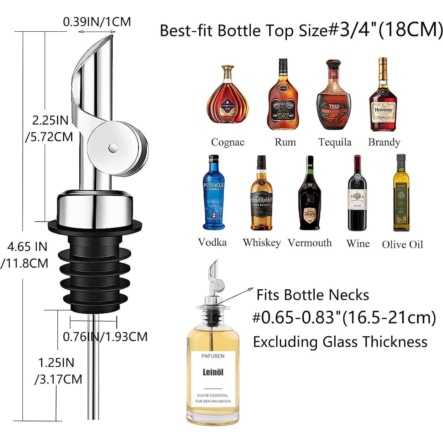 Vertedor Automático de Licor Pafusen 2 Pack Acero Inoxidable