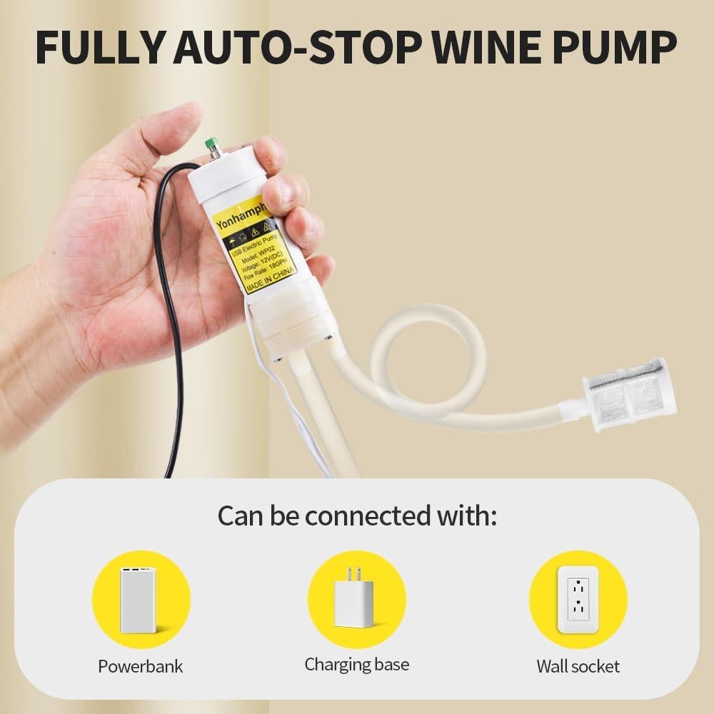 Bomba Eléctrica USB Grado Alimenticio Yonhamph 2LPM con Sensor