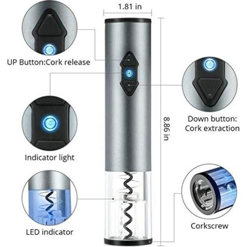 Juego de Abridores de Vino Eléctricos Kavydens - 5 Piezas