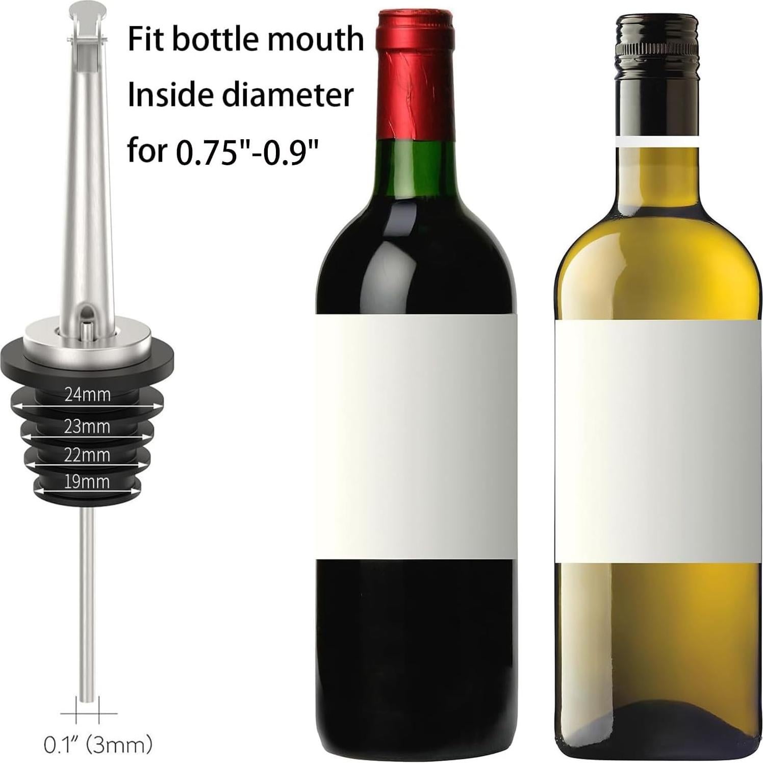 Vertedores de Aceite y Licor Axe Sickle - Acero Inoxidable - 2 Pcs