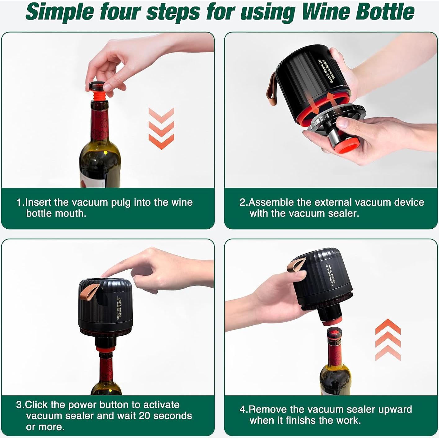 Sellador al vacío eléctrico ZenTong Infi 4 en 1 para frascos