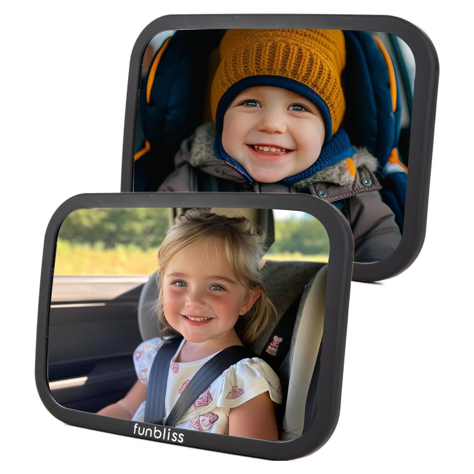 Espejos para Bebés Funbliss - Paquete de 2, Vista Amplia, Ajuste Universal