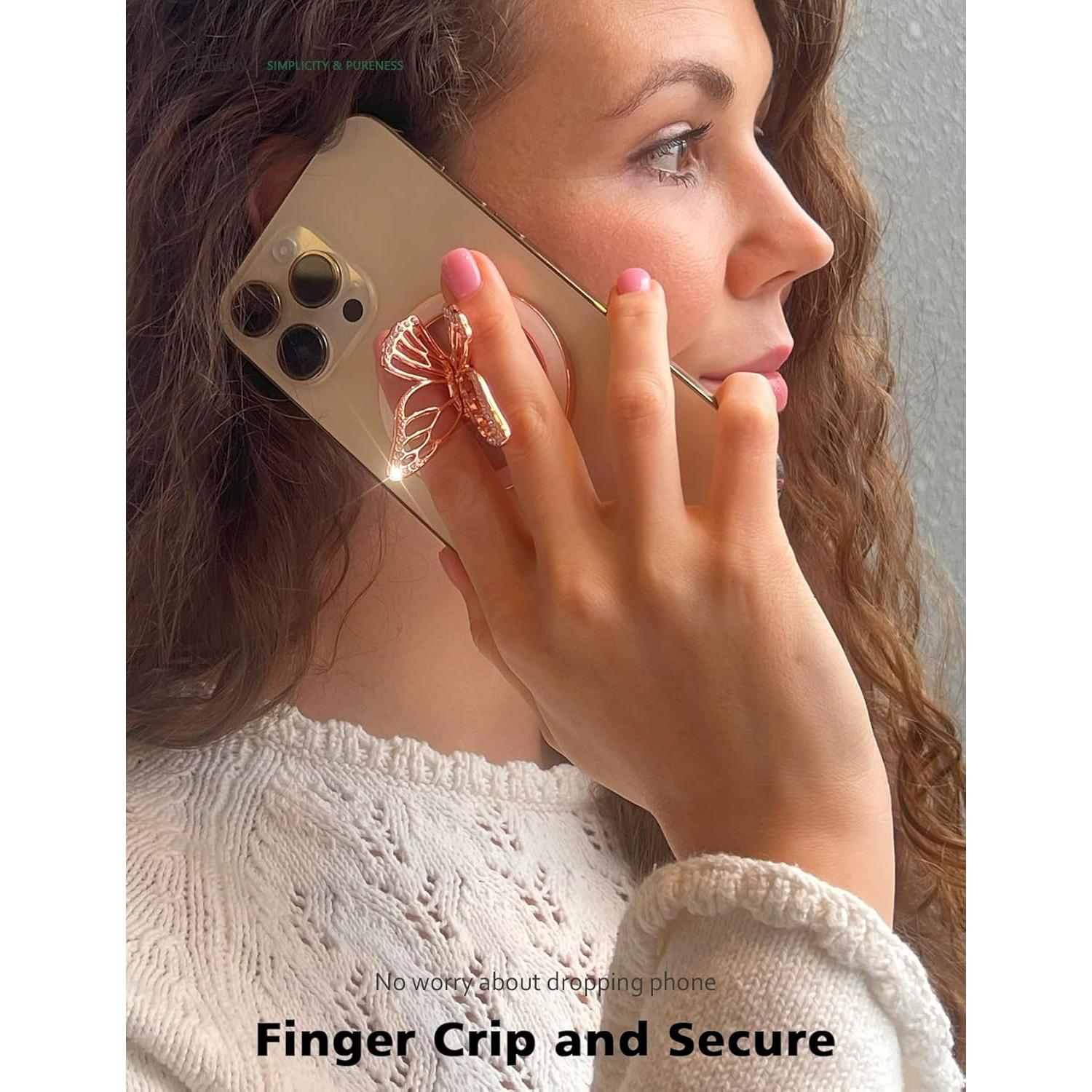 Soporte Magnético para Teléfono Doflyesky Mariposa Blanco