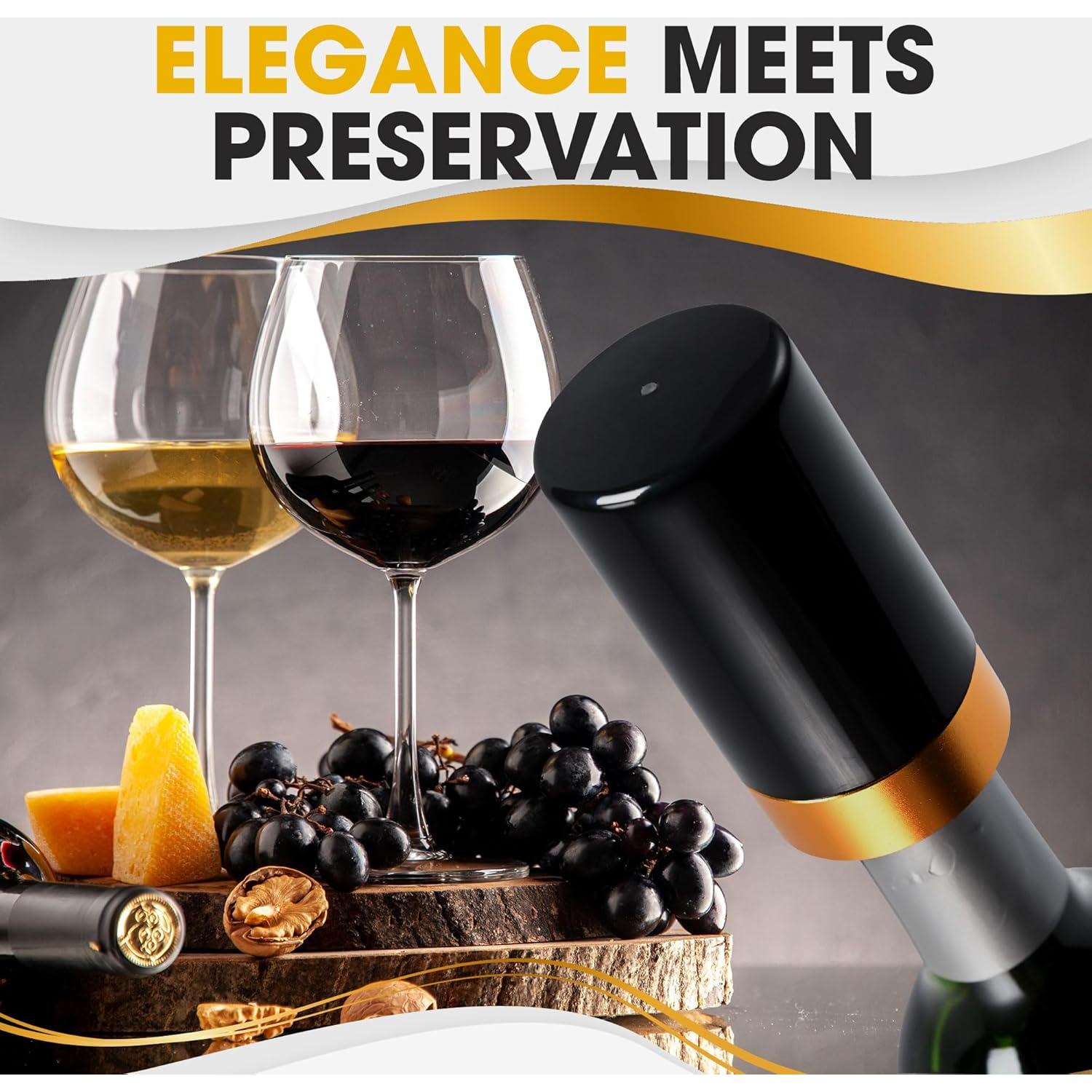 Tapón y Bomba de Vino Eléctrico Berkware con Pantalla LED