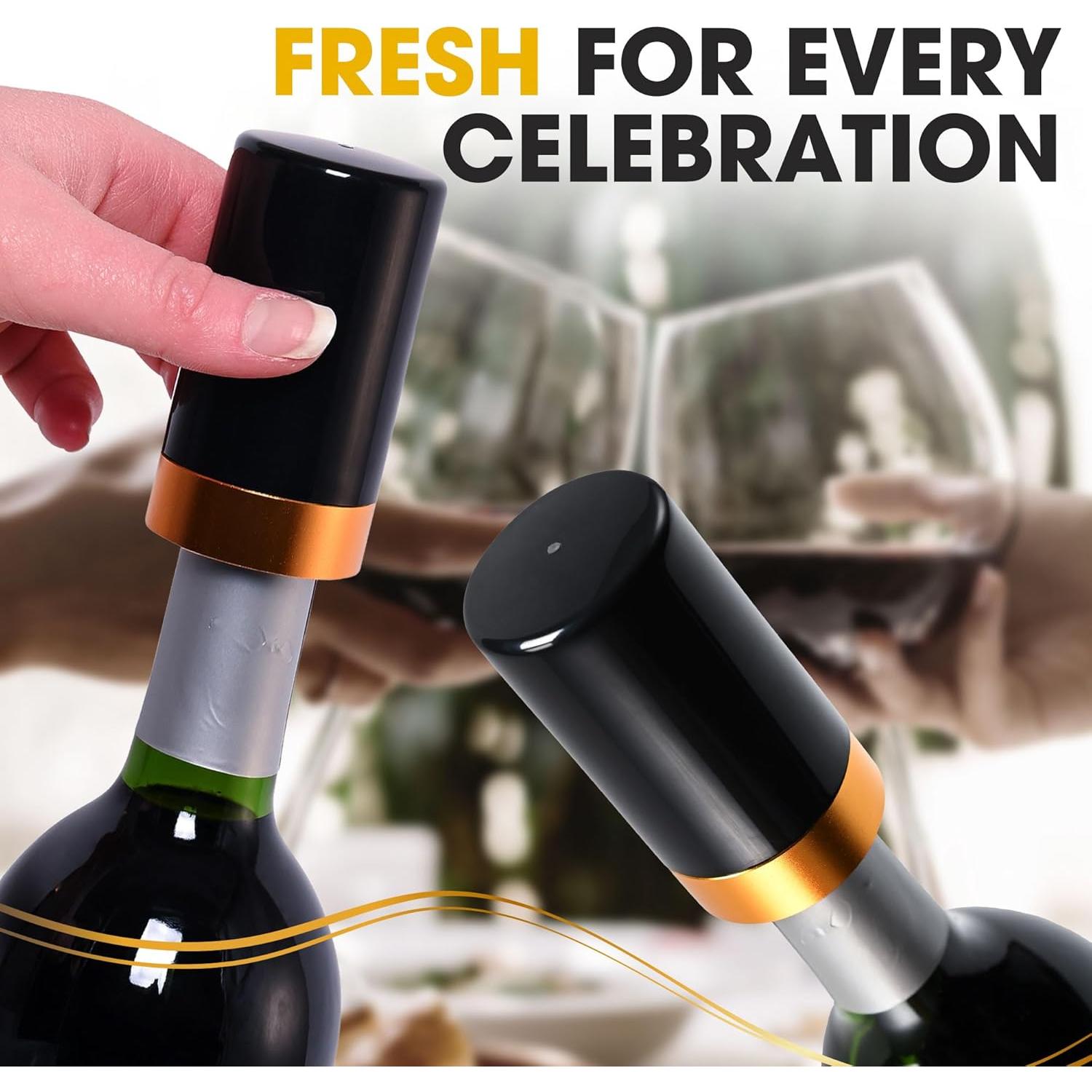 Tapón y Bomba de Vino Eléctrico Berkware con Pantalla LED