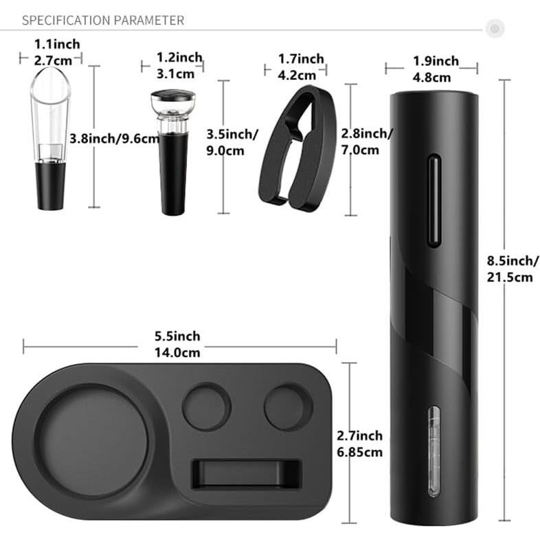 Abridor de Vino Eléctrico Duyiho Recargable Automático 4 en 1