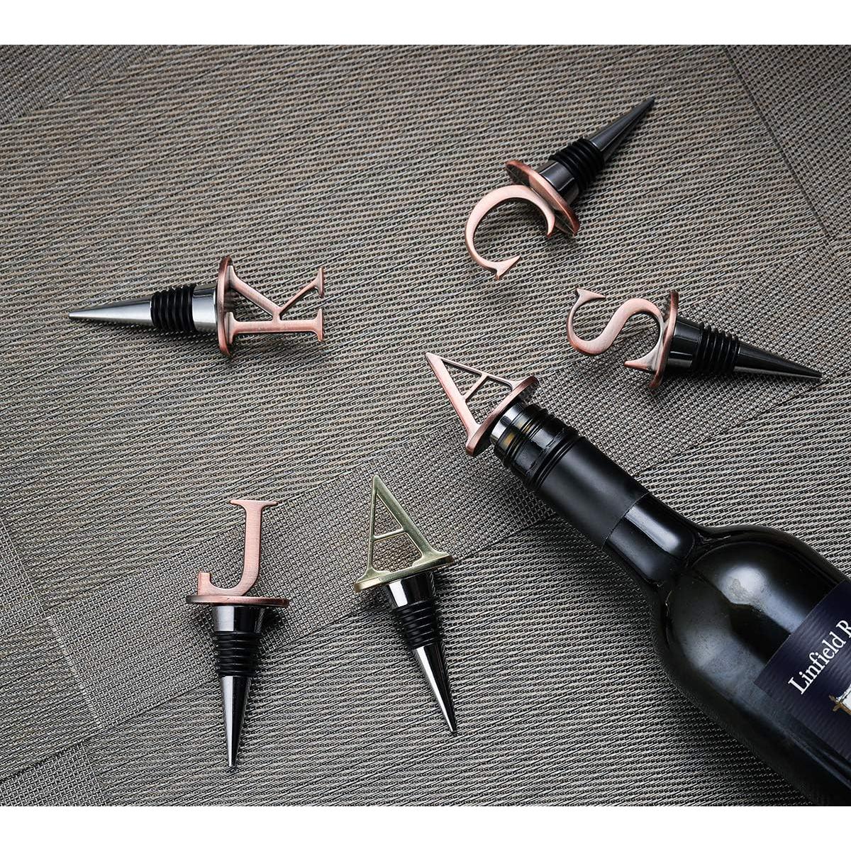 Tapones para Vino SANDAO Reutilizables con Letras - Bronce