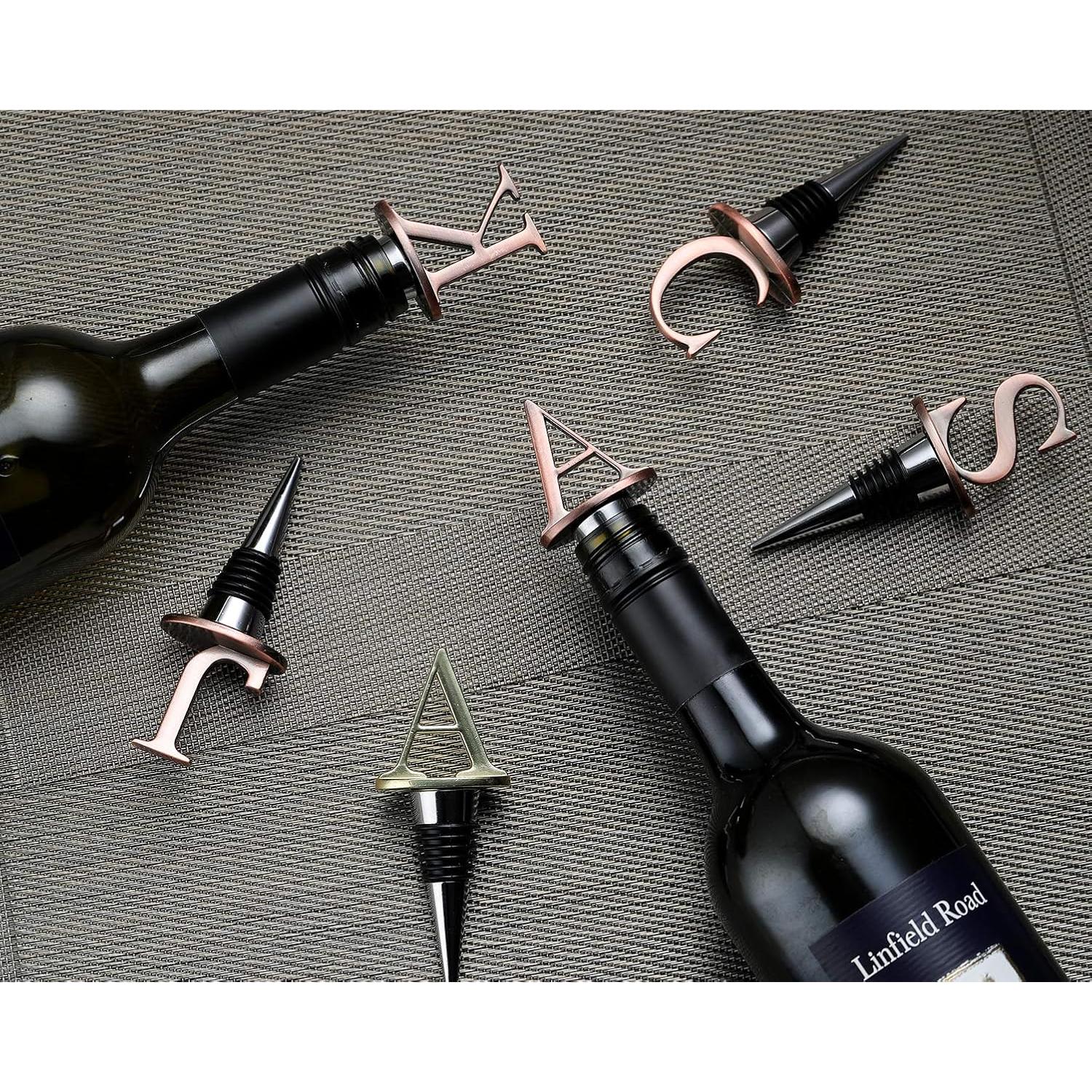 Tapones para Vino SANDAO Reutilizables con Letras - Bronce