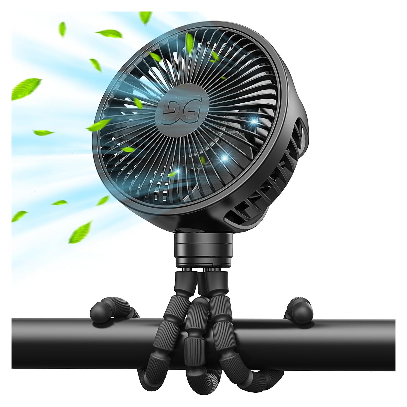 Ventilador de Coche GUSGU GF-35 Portátil Recargable Negro