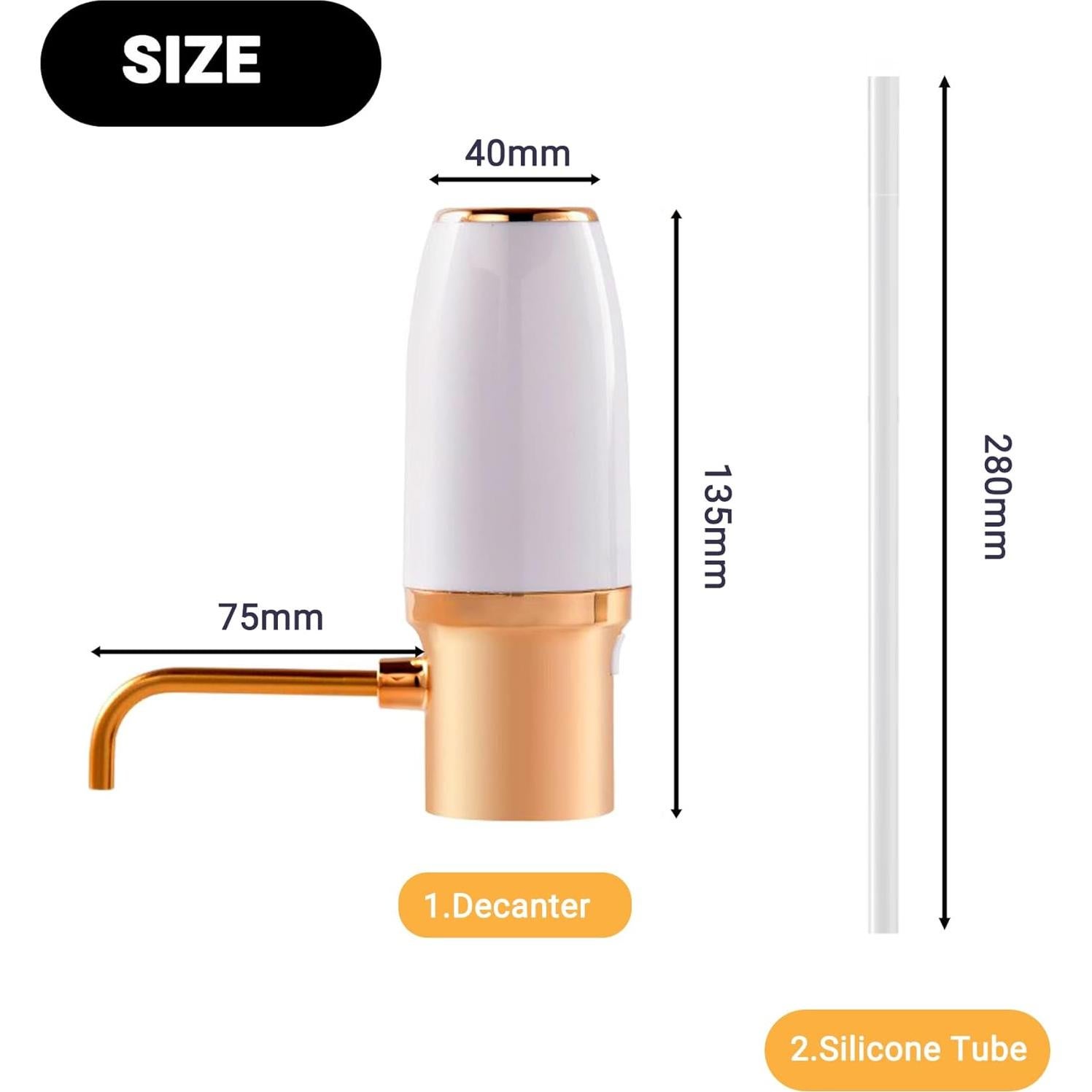 Acelerador de Vino Eléctrico ROYALBAIDE Decantador USB 5L