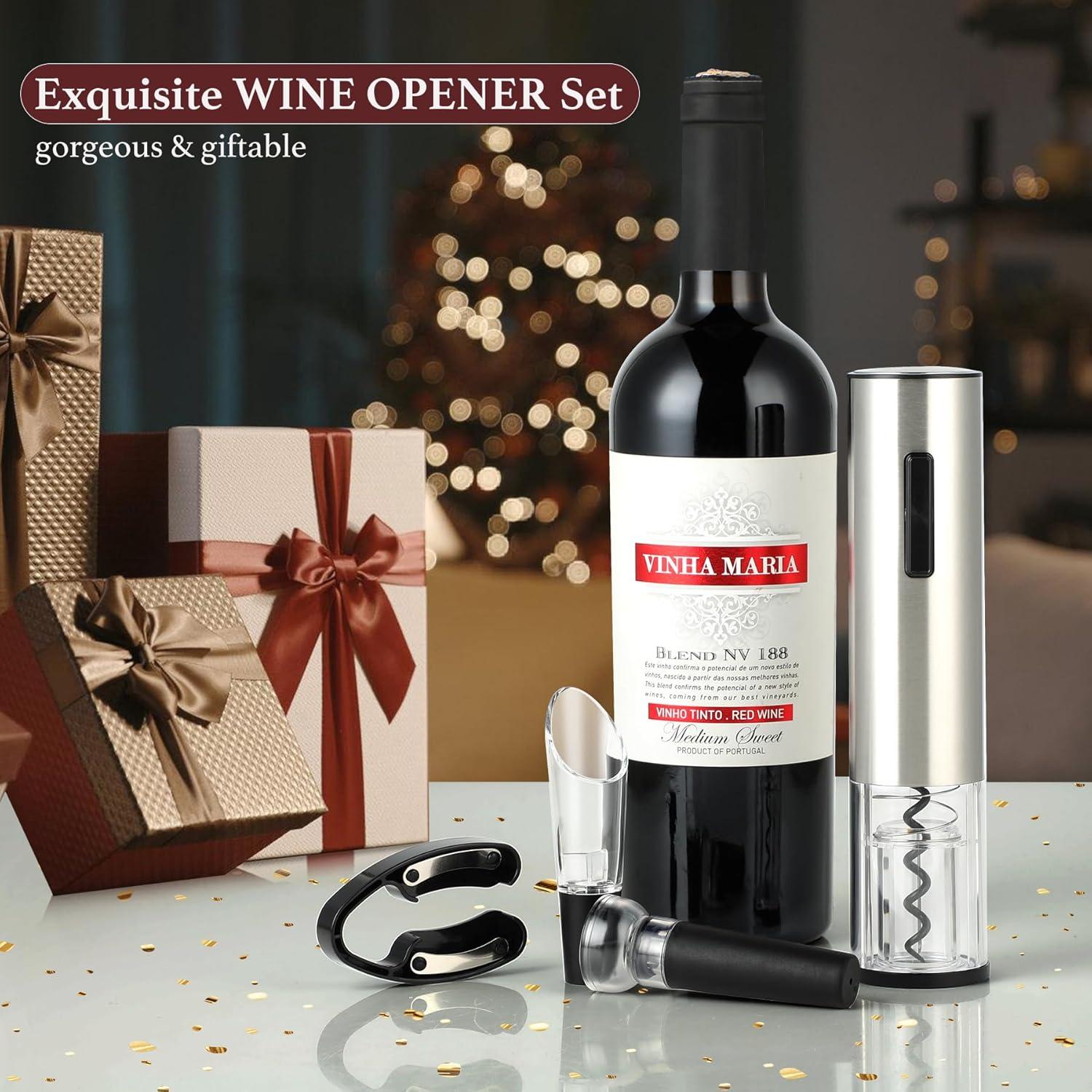 Juego de abridor de vino eléctrico BreezeSound 6 en 1