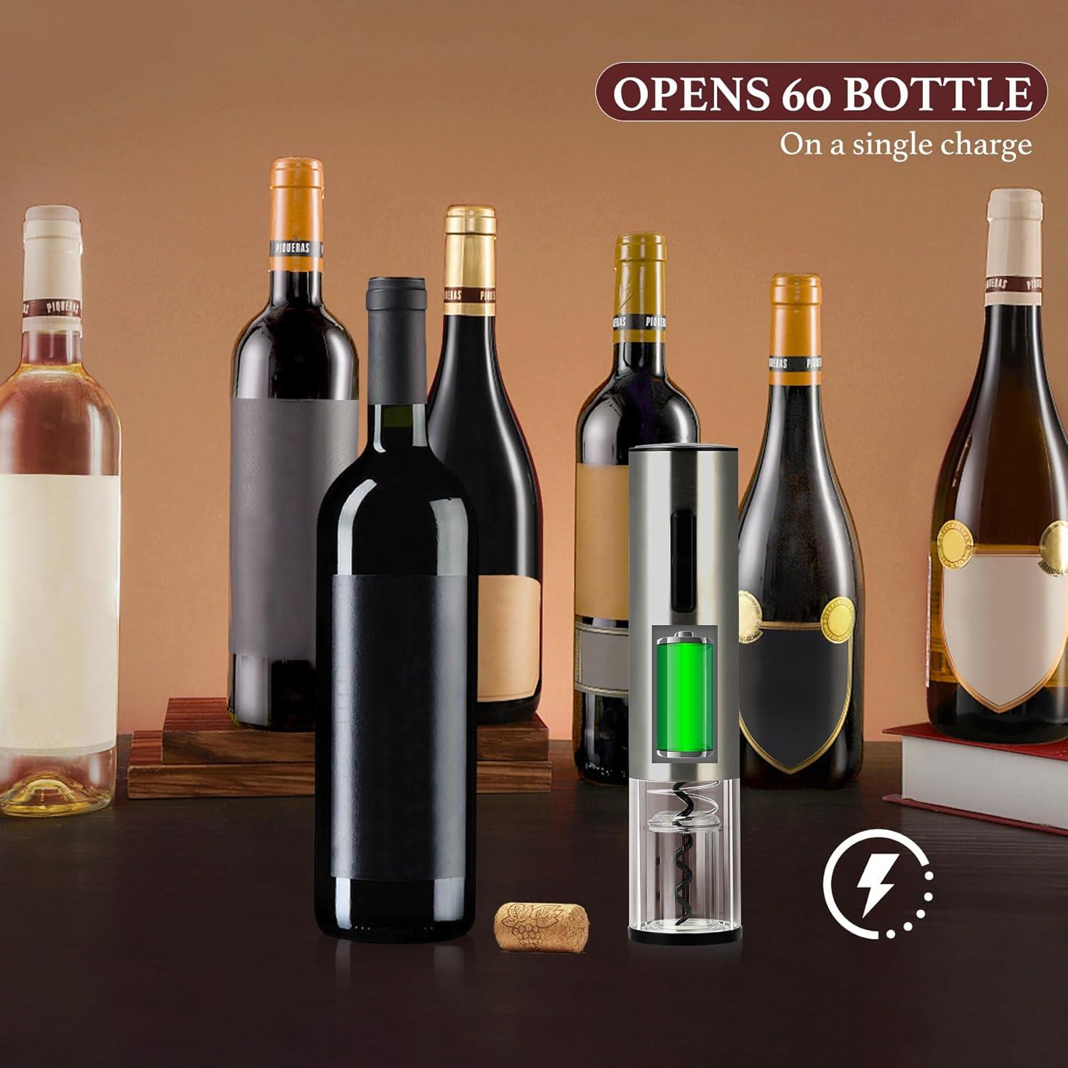 Juego de abridor de vino eléctrico BreezeSound 6 en 1