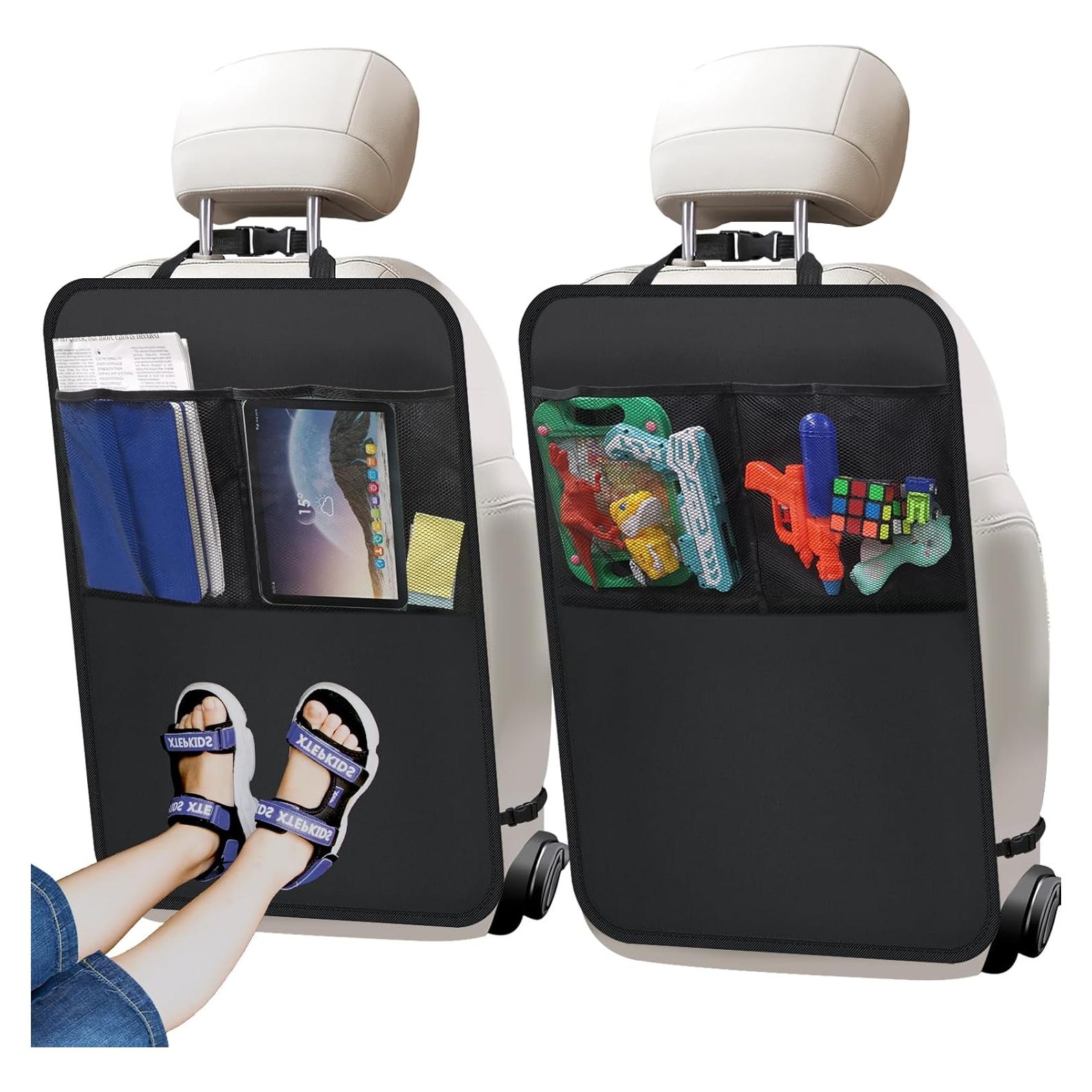 Protector de Asiento Trasero Zecirl Kick Mat Negro 2 Pack