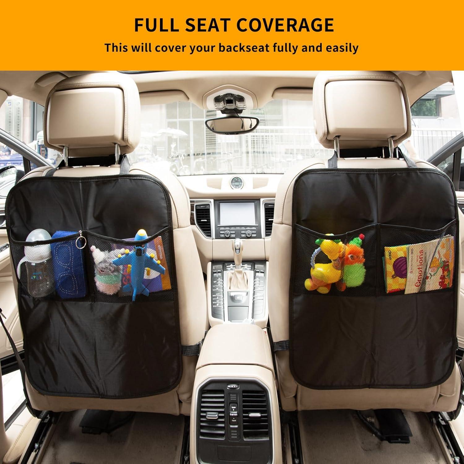 Protector de Asiento Trasero Zecirl Kick Mat Negro 2 Pack