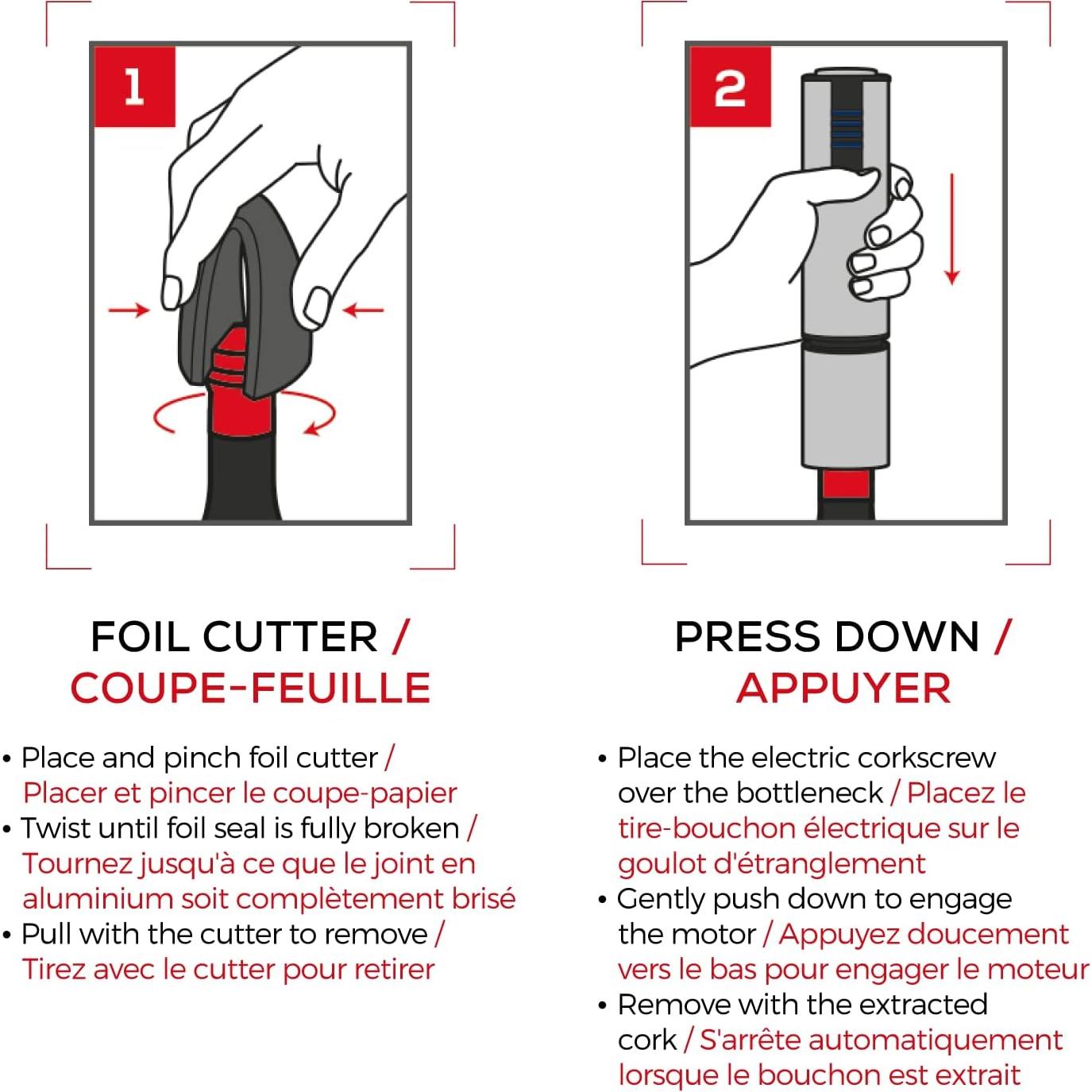 Sacacorchos Eléctrico Peugeot Elis Touch Acero Inoxidable 26.9 cm