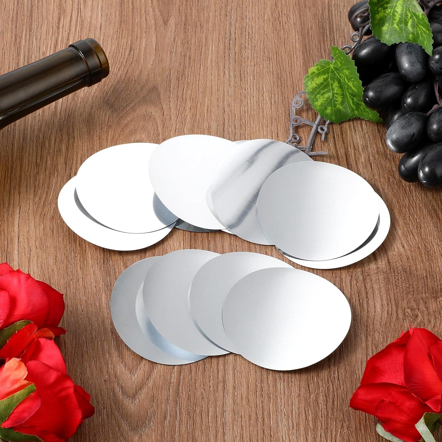 50 Válvulas de Vino Reutilizables Qianyu Plateadas 7.5 cm