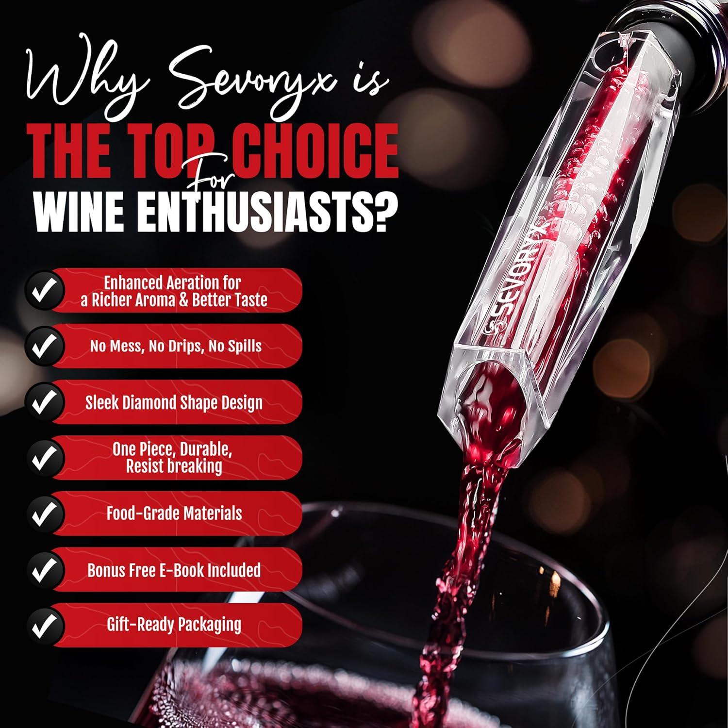 Vertedor de Vino Aerador Sevoryx 2025 - Sin Goteos, 141g