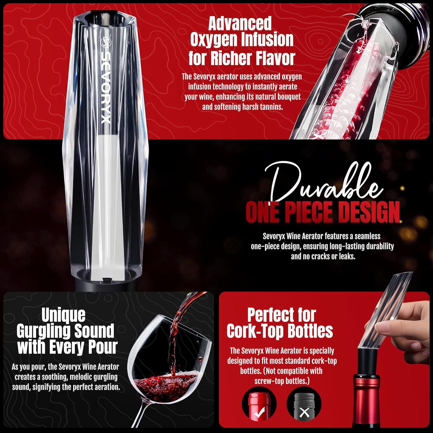 Vertedor de Vino Aerador Sevoryx 2025 - Sin Goteos, 141g