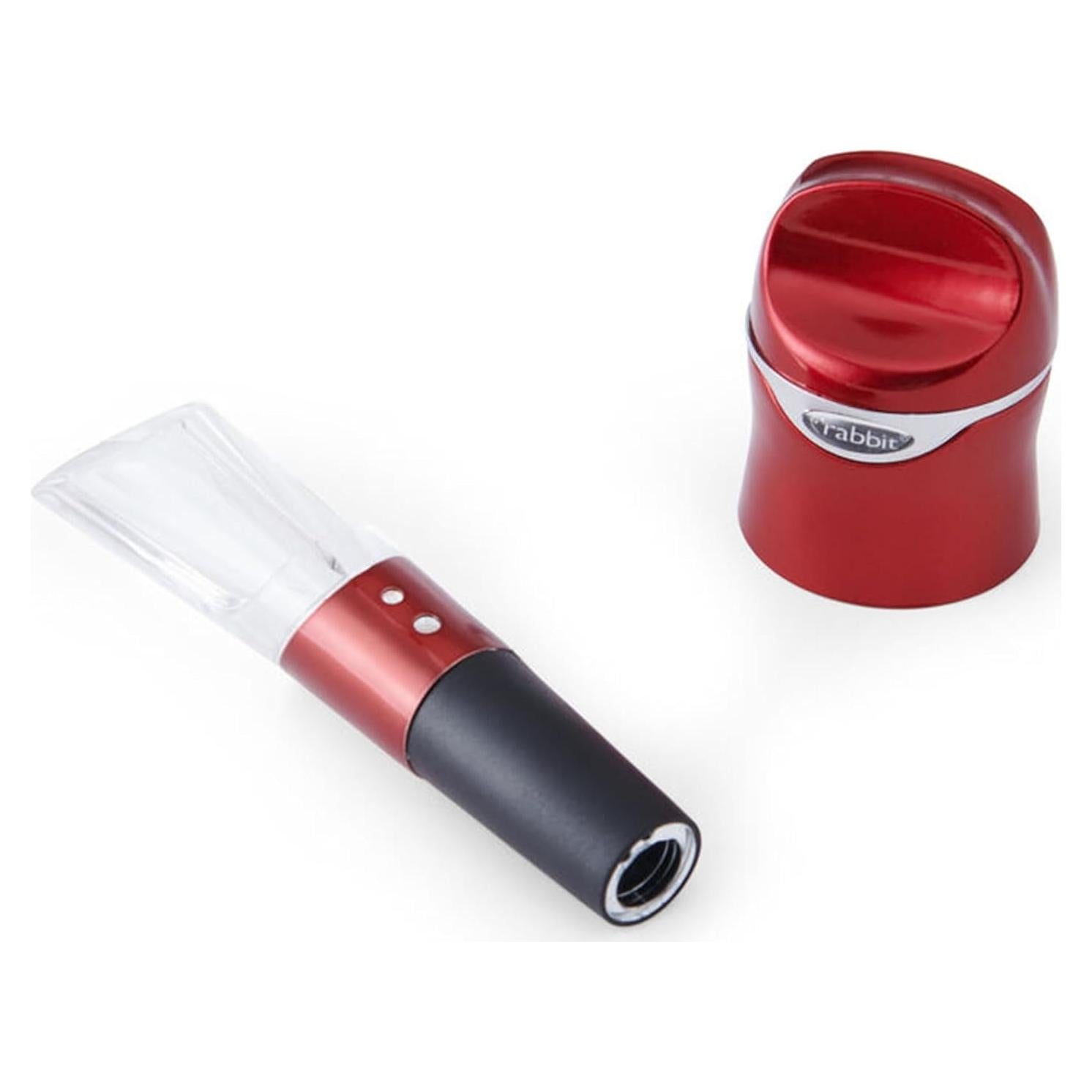 Juego de Aeración y Conservación de Vino Rabbit, Rojo