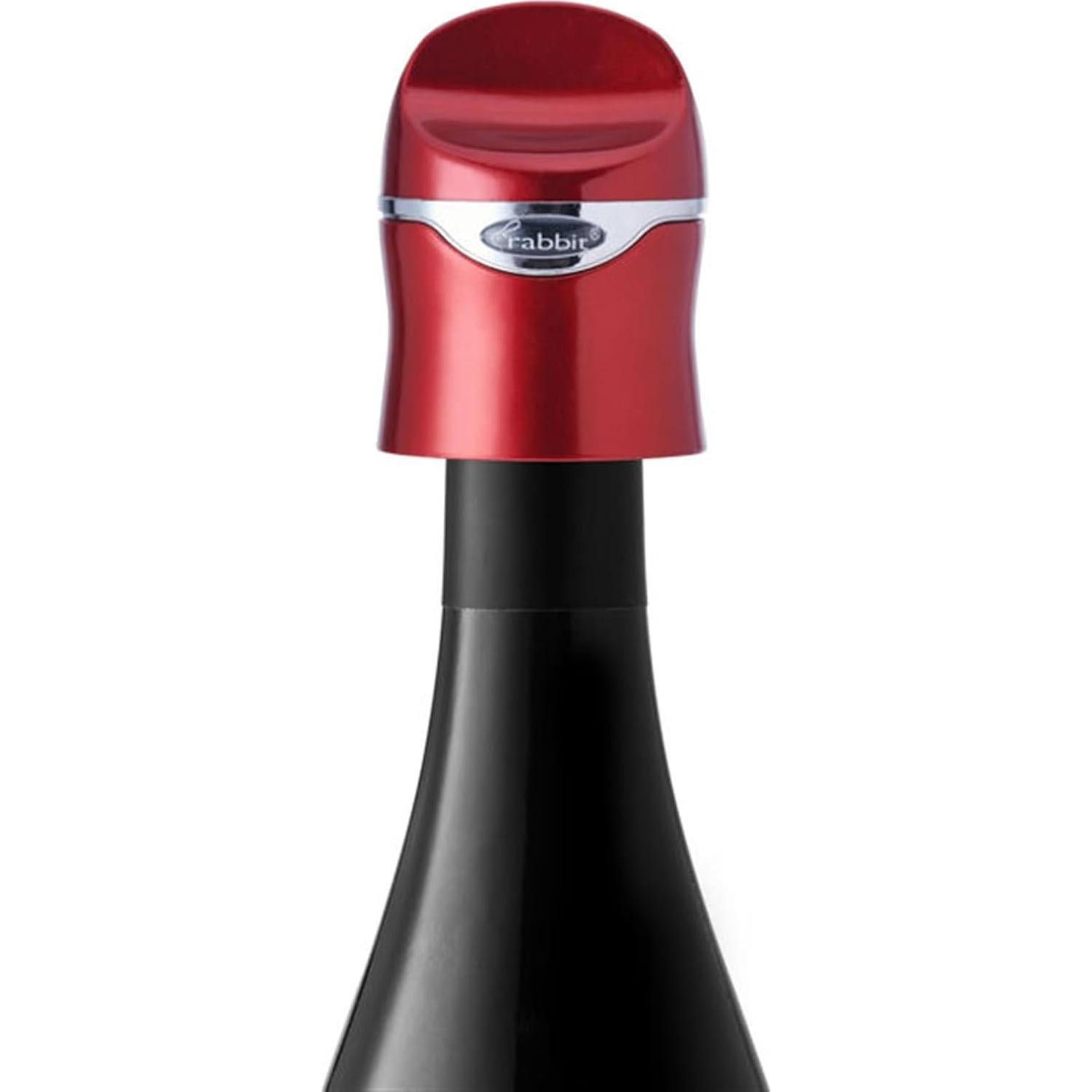 Juego de Aeración y Conservación de Vino Rabbit, Rojo