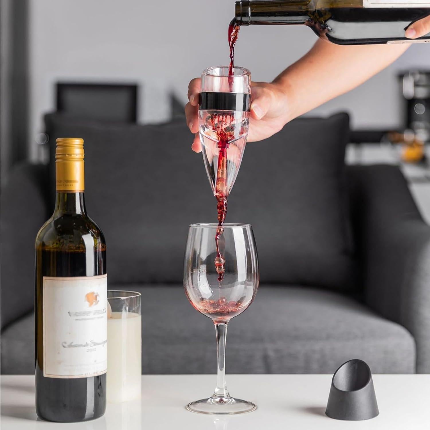 Aireador y vertedor de vino D&Slifei modelo DS-100 - Negro