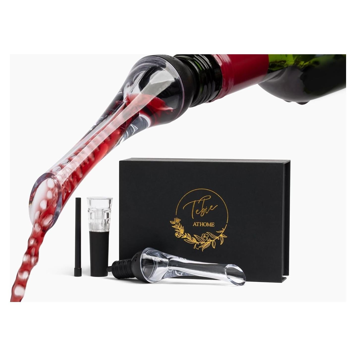 Aerador de Vino Tebie En Casa con Tapón y Caja Magnética
