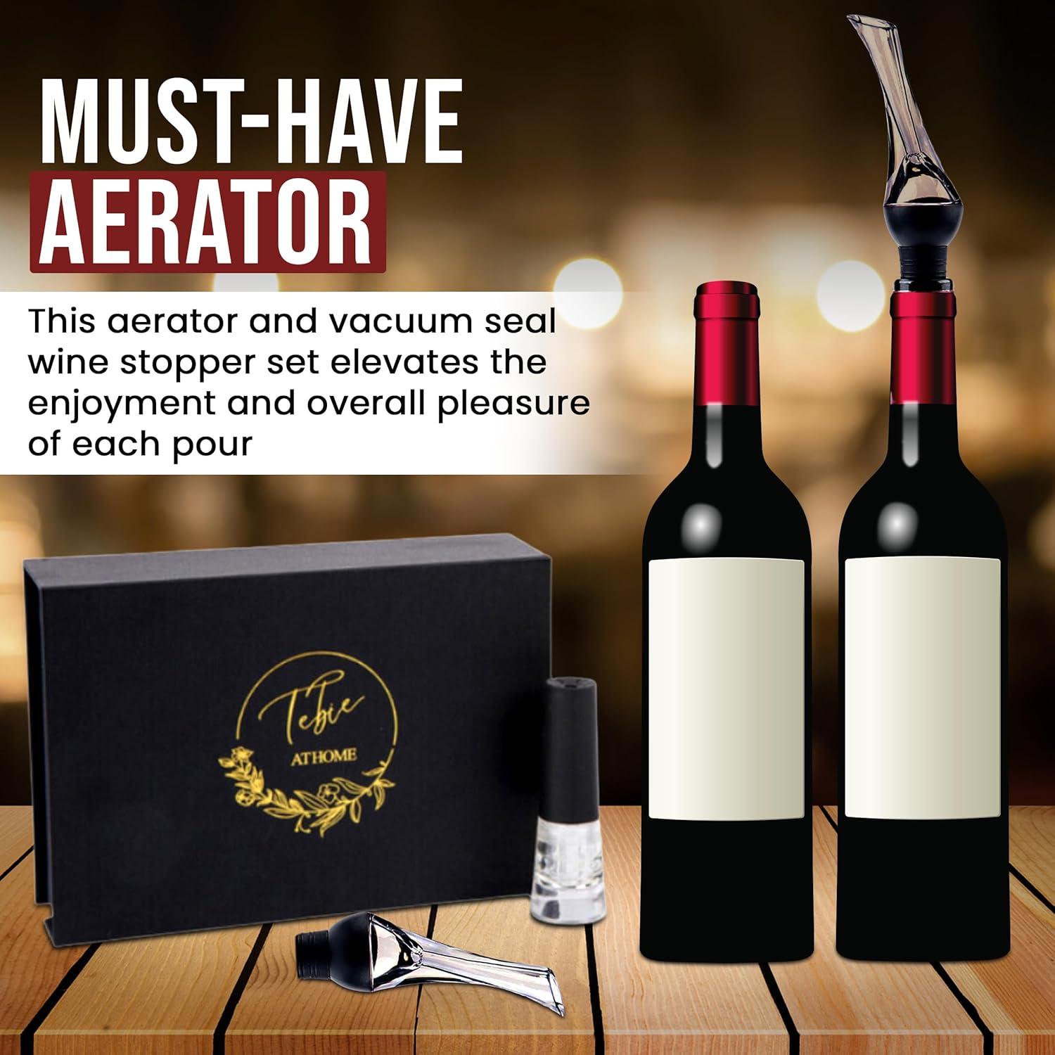Aerador de Vino Tebie En Casa con Tapón y Caja Magnética