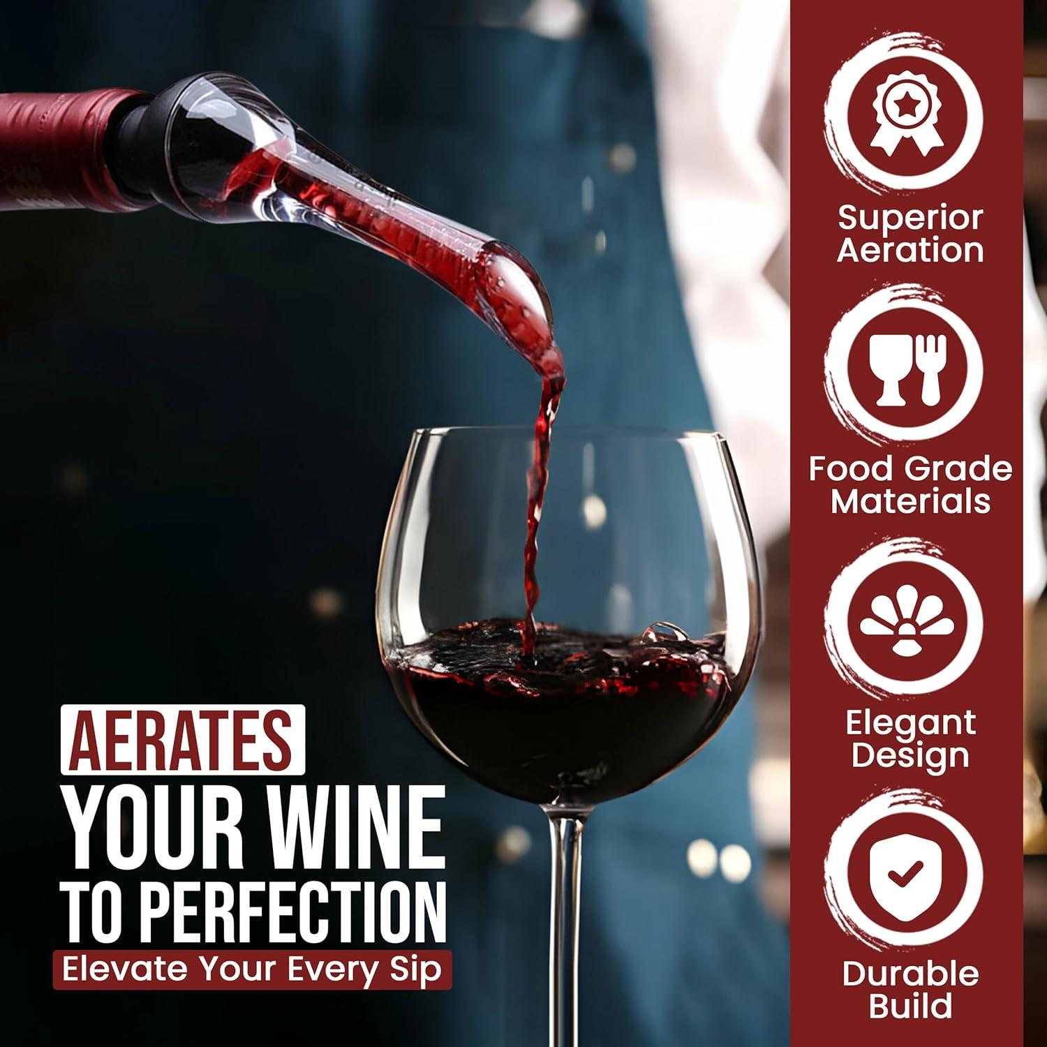 Aerador de Vino Tebie En Casa con Tapón y Caja Magnética