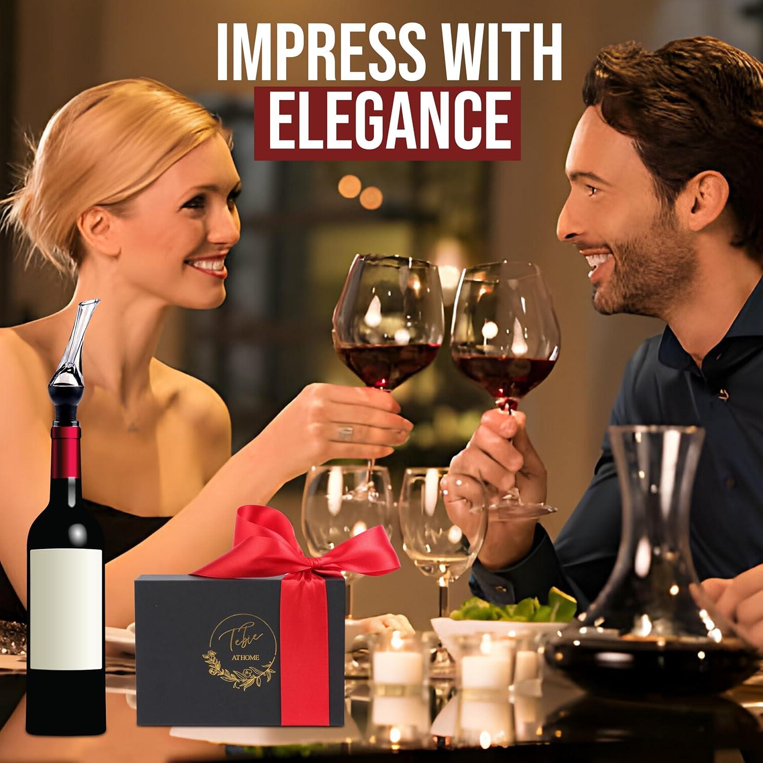 Aerador de Vino Tebie En Casa con Tapón y Caja Magnética