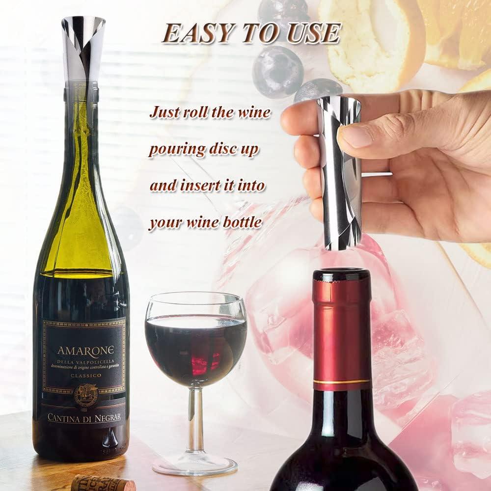 Discos Vertedores de Vino Reutilizables Trustoric 15 Pcs Plata