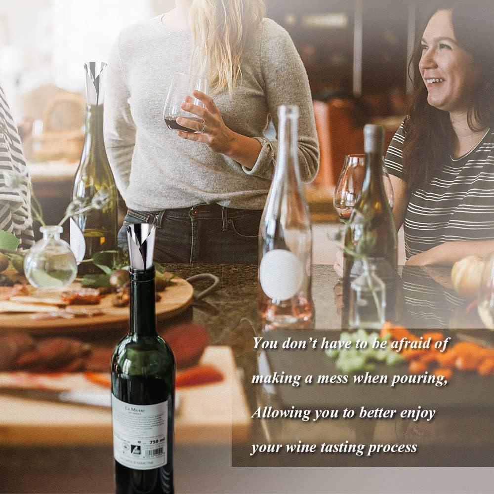 Discos Vertedores de Vino Reutilizables Trustoric 15 Pcs Plata