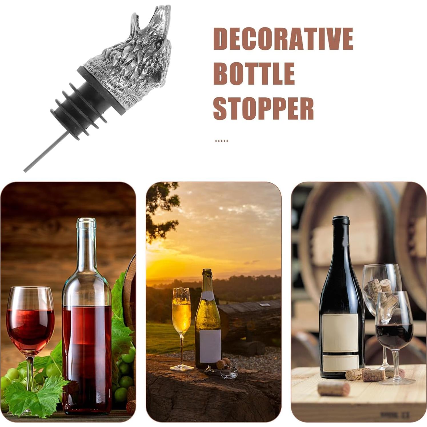 Aerador de Vino MAGICLULU Cabeza de Lobo Acero Inoxidable