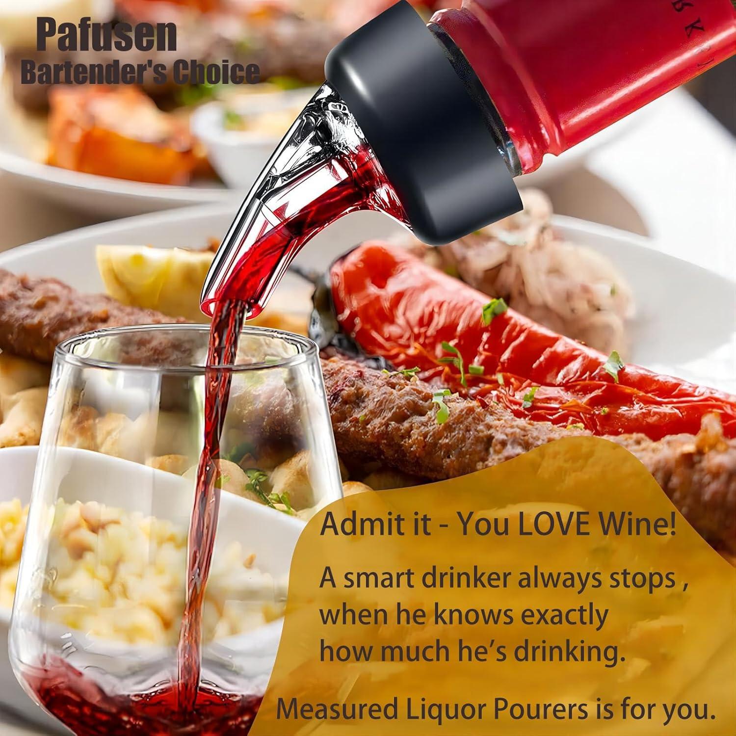 Paquete de 3 vertedores medidos Pafusen 1oz/30ml para licor