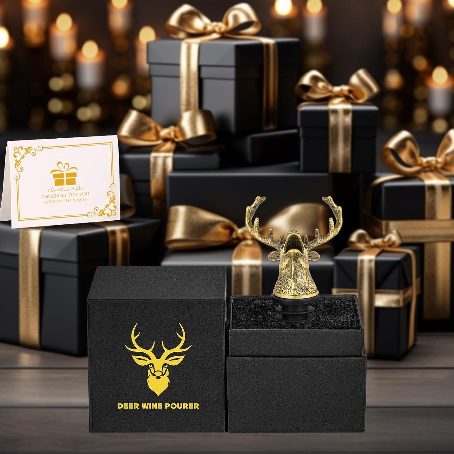 Válvula y Tapón de Botella de Vino LKKCHER Ciervo Bronce