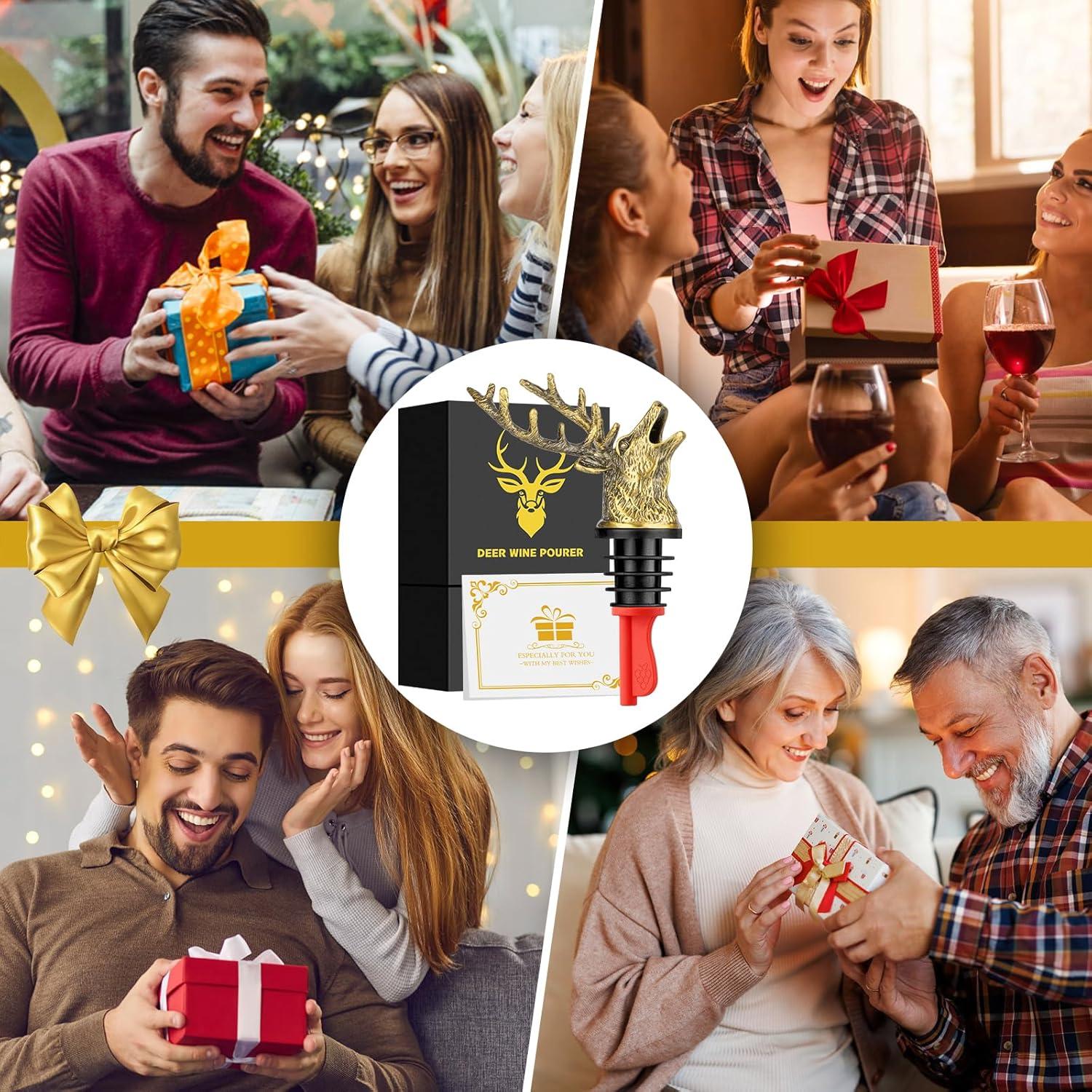 Válvula y Tapón de Botella de Vino LKKCHER Ciervo Bronce