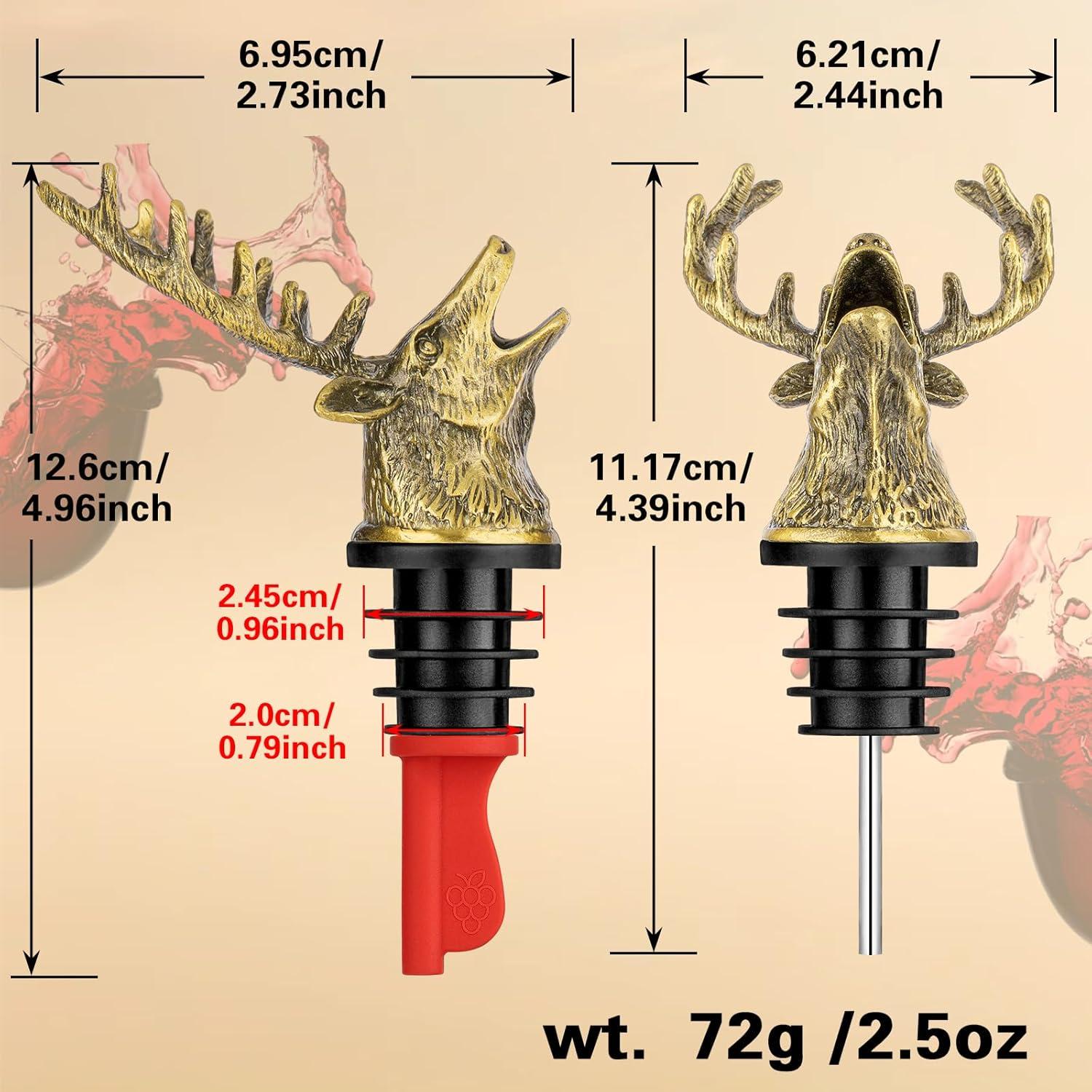 Válvula y Tapón de Botella de Vino LKKCHER Ciervo Bronce