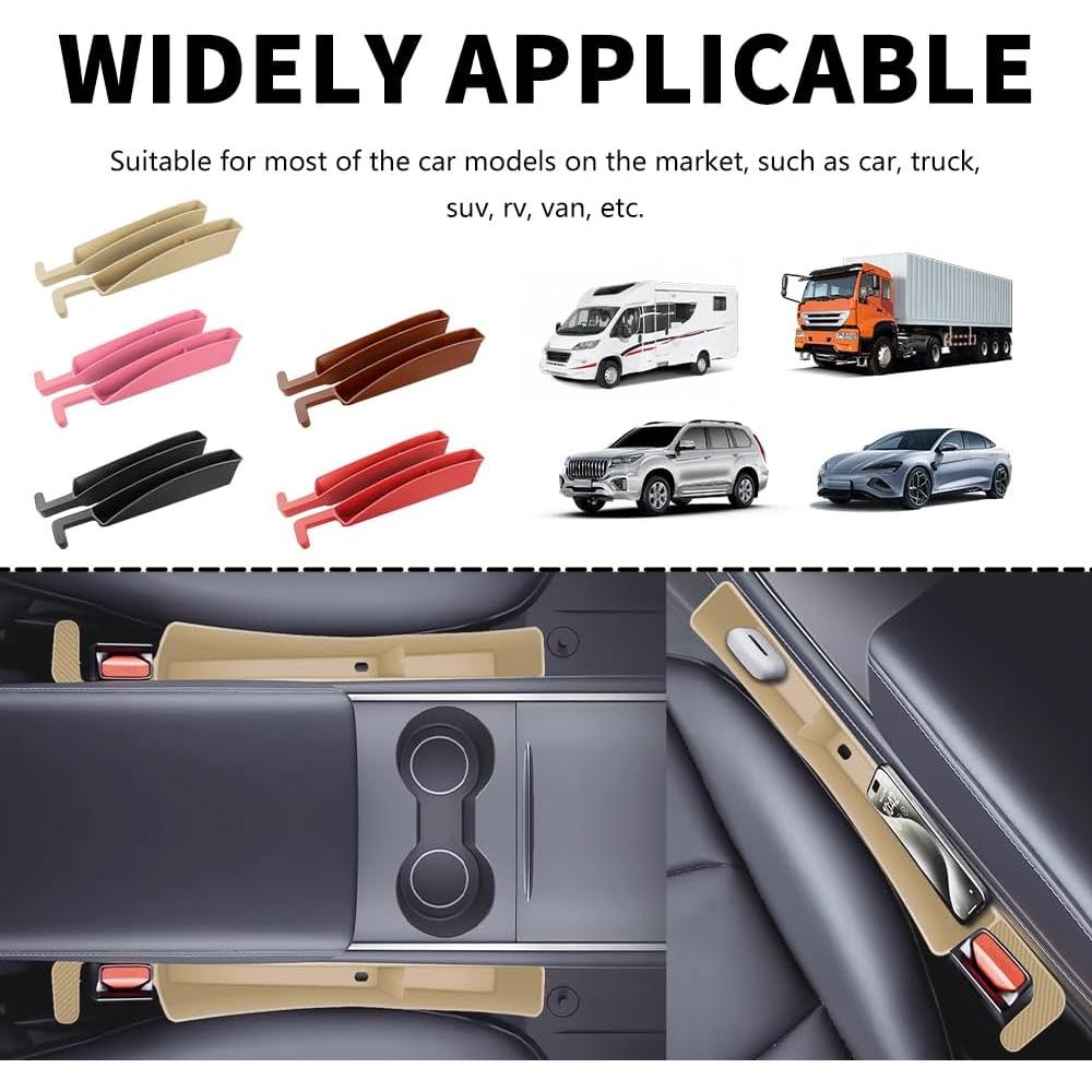 Organizador de Espacio entre Asientos Stacool 2PCS TPE Beige