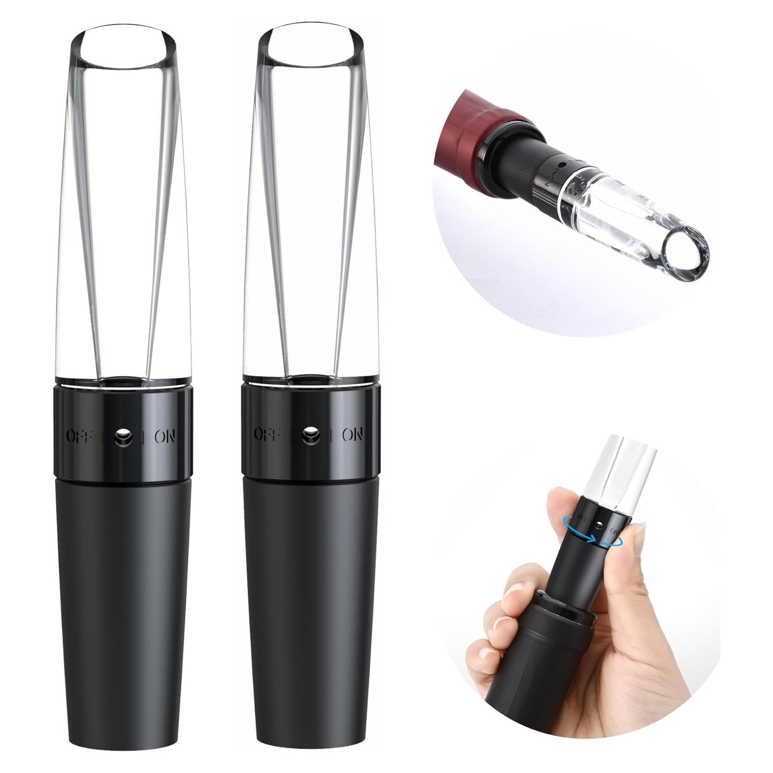 Aireador de Vino ANNIVERS con Válvula y Boquilla Sin Goteo