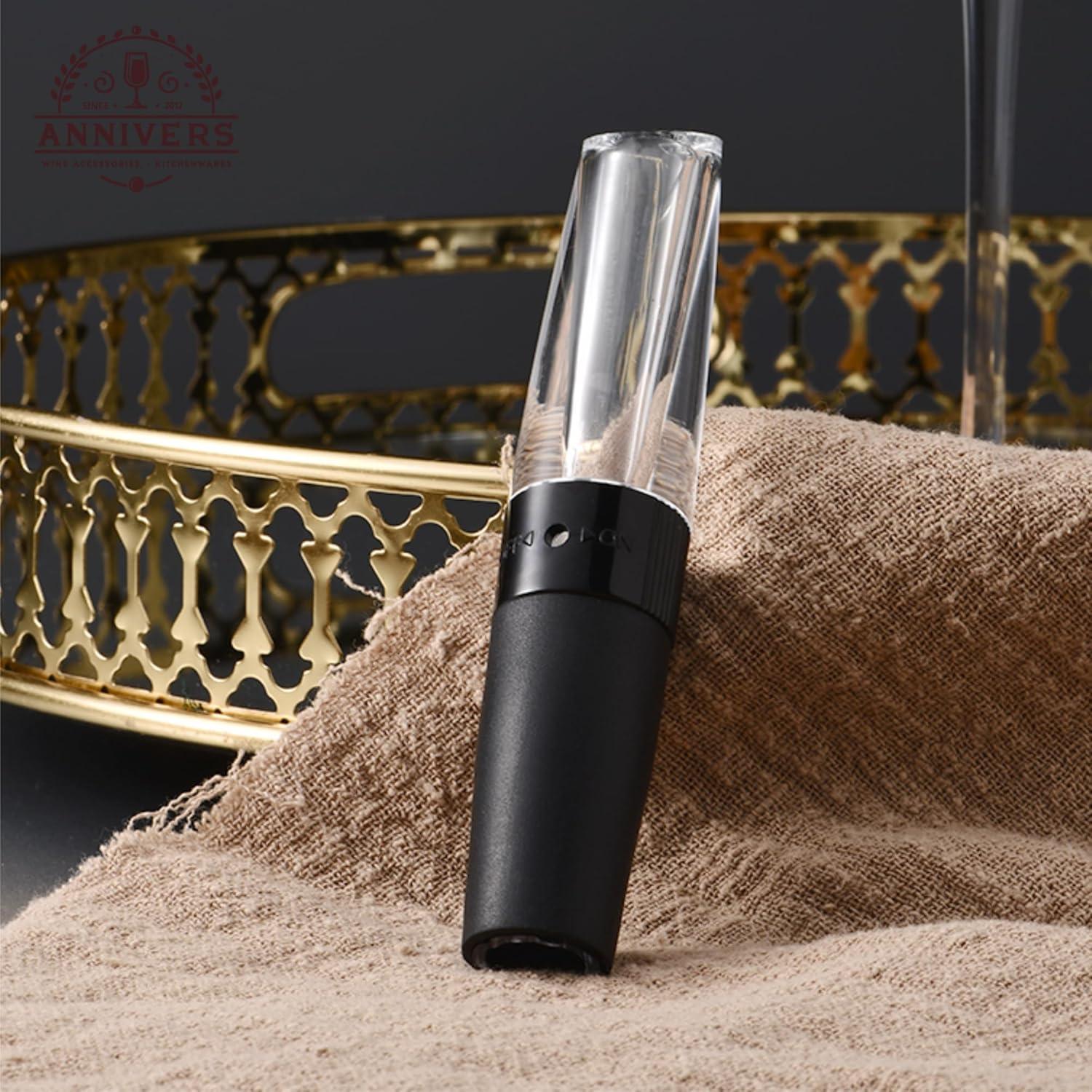 Aireador de Vino ANNIVERS con Válvula y Boquilla Sin Goteo