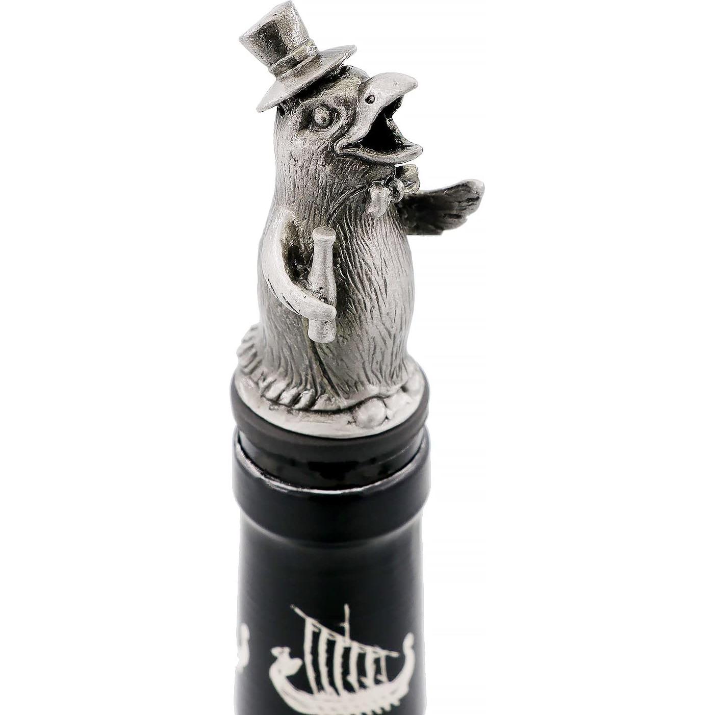 Aguijón y Vertedor de Vino WOKHACH Pingüino Gris Plateado