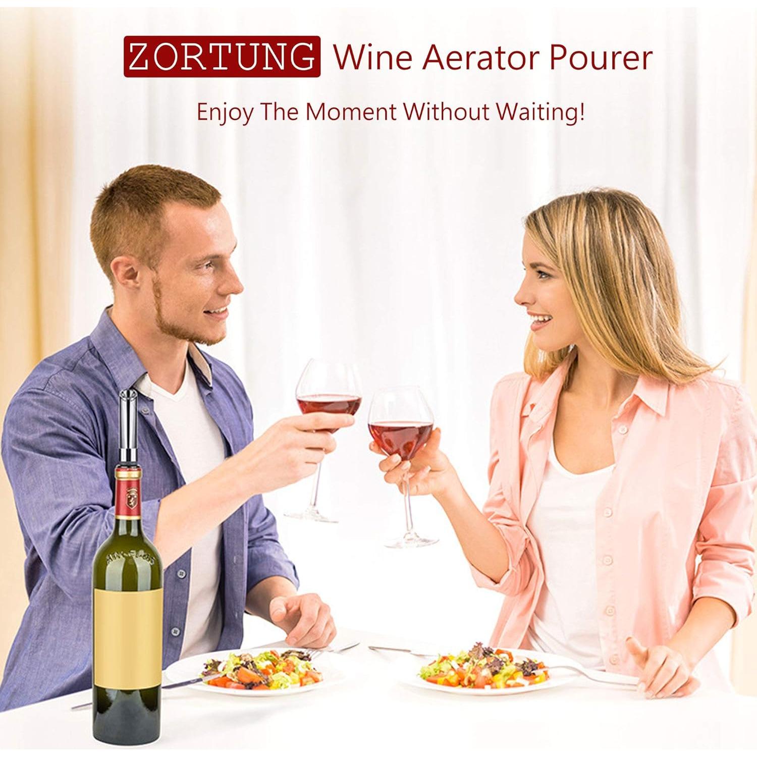 Aireador de Vino ZORTUNG Tubo de Acero Inoxidable 17cm