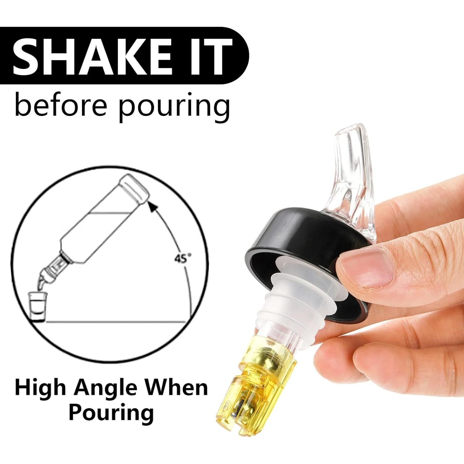 Vertedores de Botellas de Licor WUWEOT 12 Piezas 45 ml