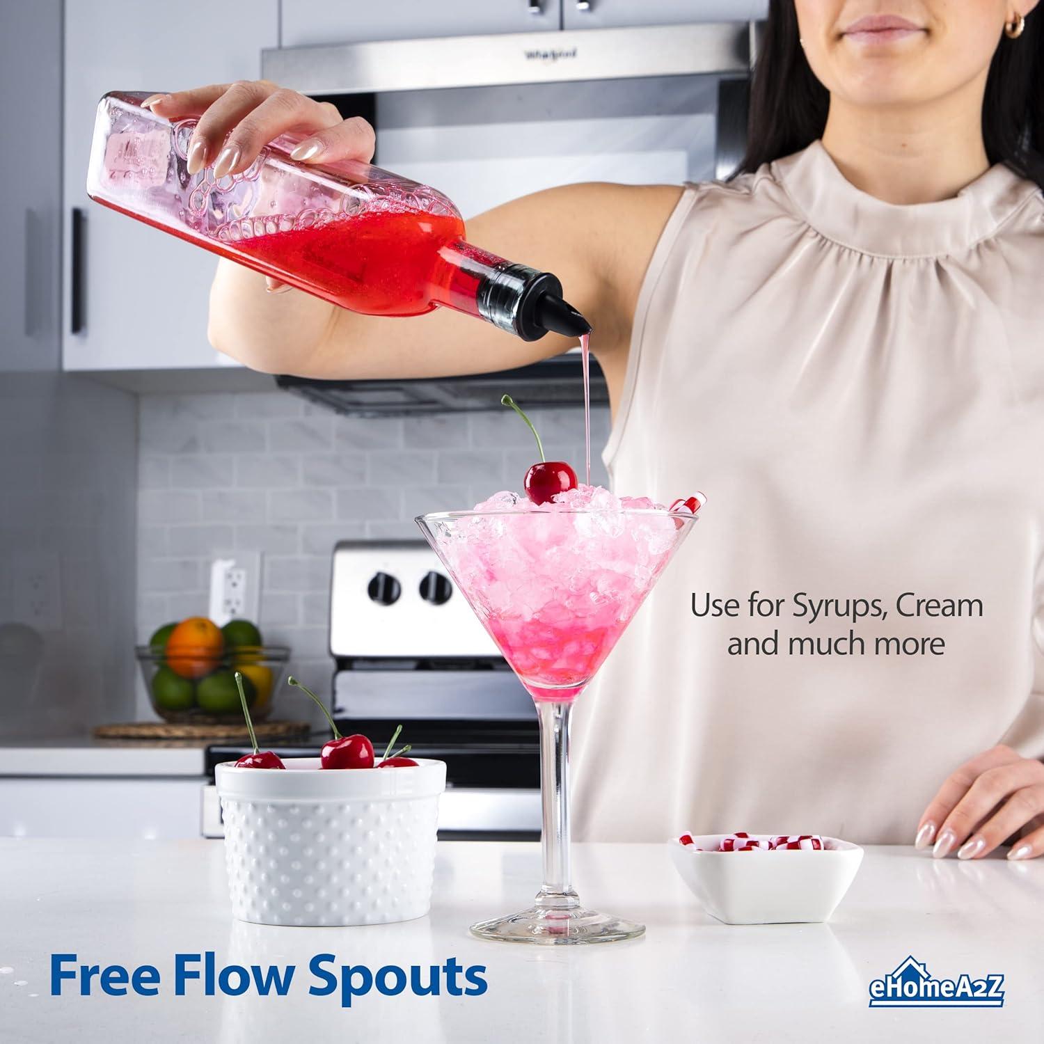 Vertedores de Plástico EHOMEA2Z - Paquete de 12, Negro