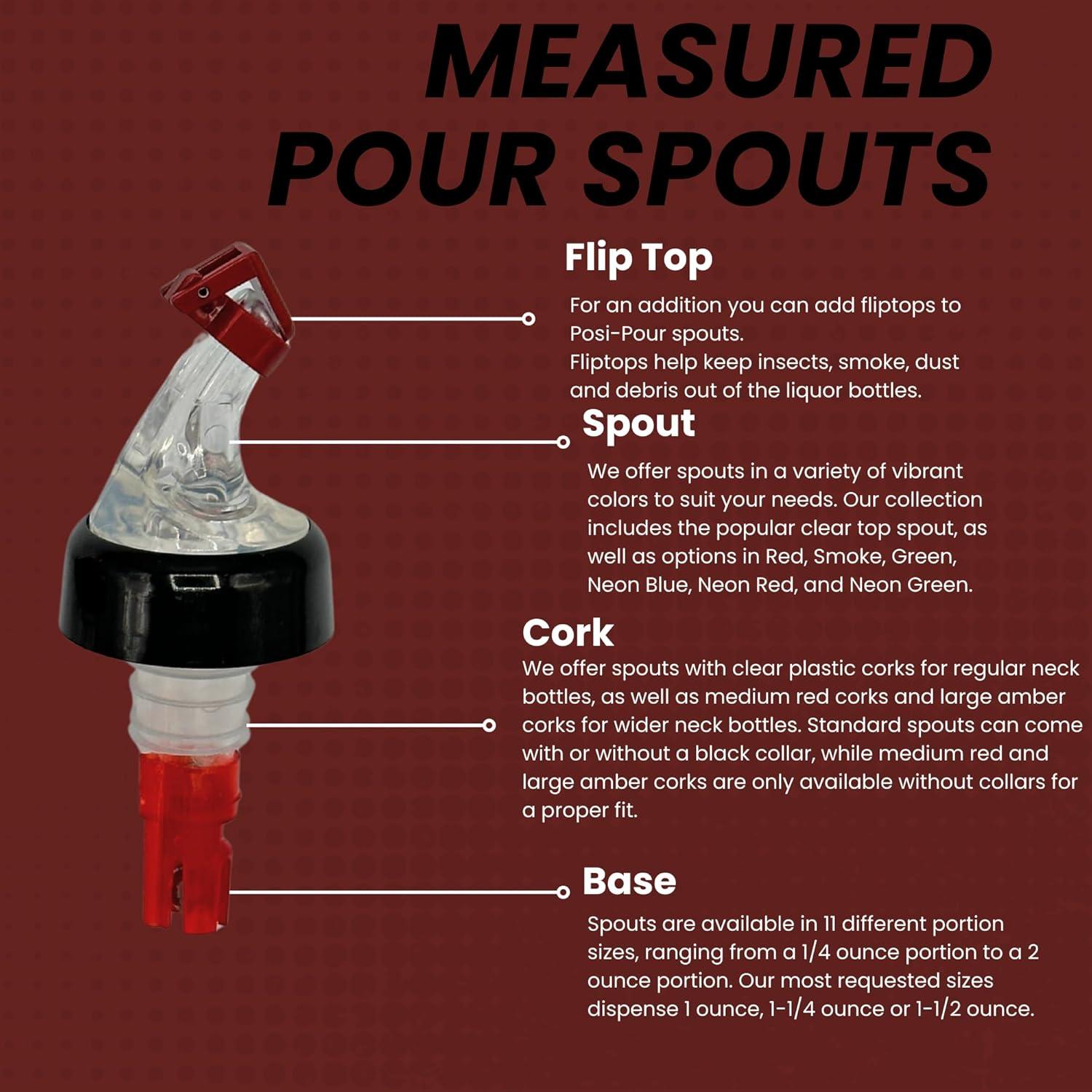 Vertedores de Licor Posi-Pour 1/4 oz - 12 Unidades