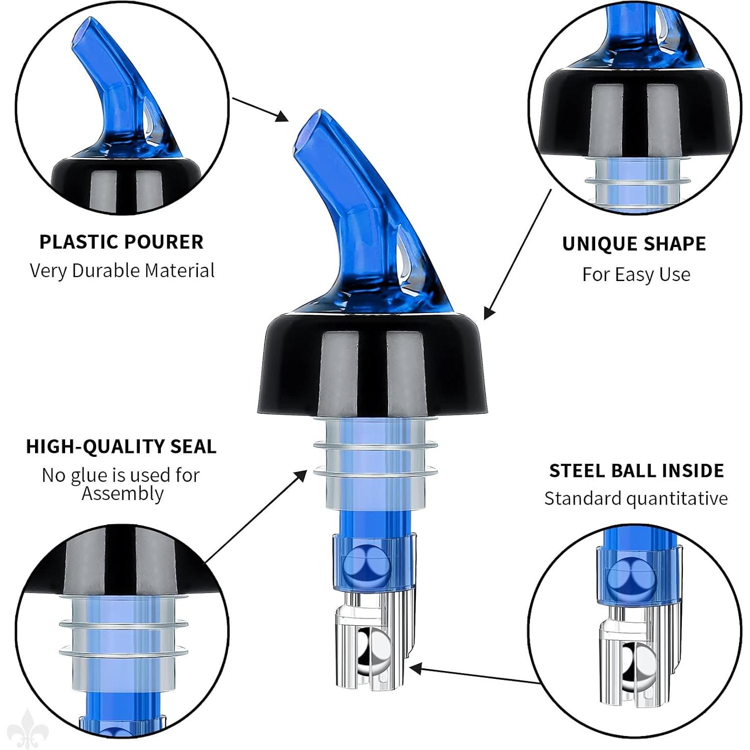 Set de 12 Vertedores Automáticos SuproBarware 30ml para Bebidas