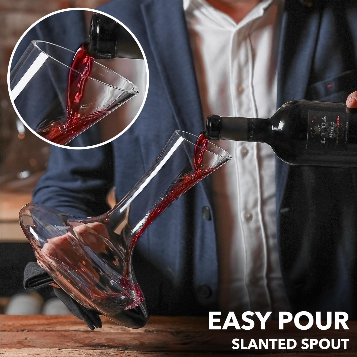 Decantador de Vino Tinto Le Chateau 750ml Cristal Sin Plomo