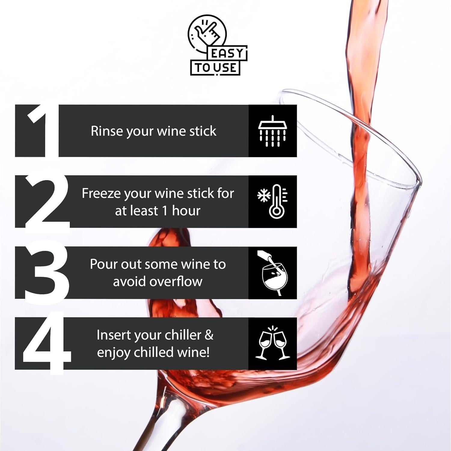 Varilla Enfriadora de Vino Brisked Acero Inoxidable 22.3 cm