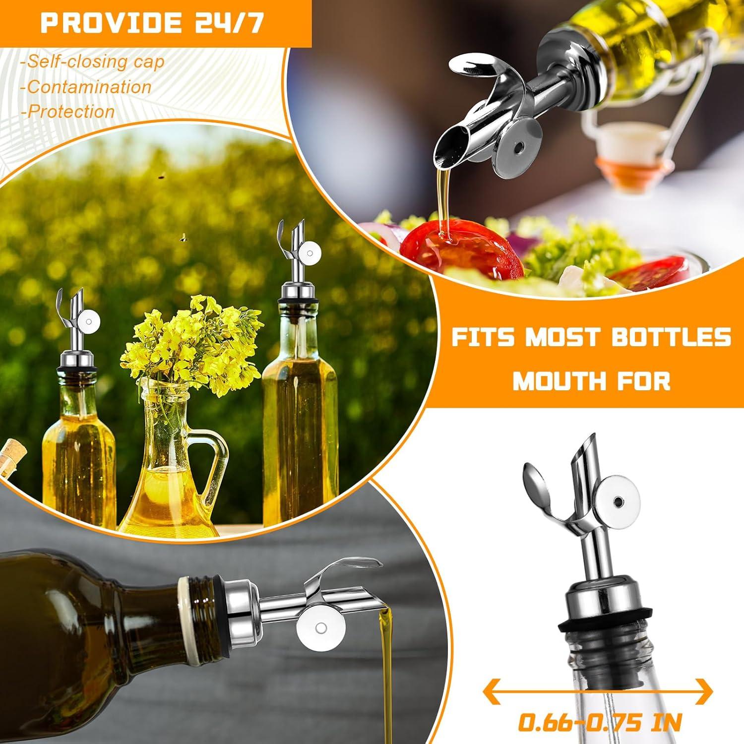 Vertedores de Aceite de Oliva Blulu - 24 Piezas Acero Inoxidable